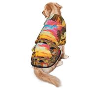 Eiffel Tower Paris Print Dog Hoodie Pet Sweatshirt, Warm, Soft And Breathable Hooded Clothes For Medium To Large Dogs, Easy-To-Wear Design, For Winter And Fall