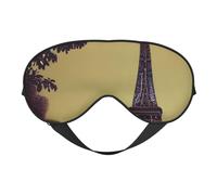 Eiffel Tower Paris Print Stylish Sleep Eye Mask Lightweight Adjustable Strap Men Women Travel Nap Night