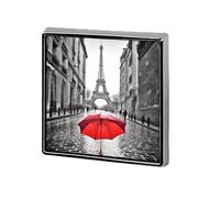 Eiffel Tower Paris Red Umbrella Square Lapel Pin Brooch Badge Cute Tie Tack Pin for Hats, Clothing, Bags Unique Fashion Accessories Gift for Men & Women