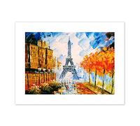 Eiffel Tower Paris Street Canvas Wall Art Print