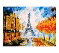 Eiffel Tower Paris Street Large Canvas Wall Art Print