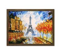 Eiffel Tower Paris Street Large Framed Art Print Poster Wall Decor 18x24 inch