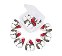 Eiffel Tower Paris Street Red Umbrella Guitar Picks 12 Pack Thin, Medium & Heavy 3 Different Thickness Celluloid Guitar Plectrums with Storage Box Personalized Guitar Pick for Acoustic Guitar, Bass