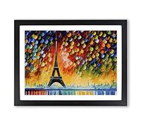 Eiffel Tower Paris Vol.2 Framed Print | A3 Black Framed Wall Art | Ready to Hang | Modern Cityscape Picture | Living Room Bedroom Lounge Office