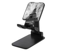 Eiffel Tower Paris White And Black Plastic Phone Stand Foldable Cellphone Holder for Desk Adjustable Accessories