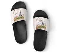 Eiffel Tower Paris Women's House Slippers for Men Shower Slides Bathroom Shoes Sandals 37 (235mm)