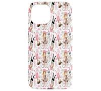 Eiffel Tower Parisian Girl Paris Flowers Pink Hearts Case for iPhone 15