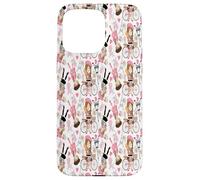 Eiffel Tower Parisian Girl Paris Flowers Pink Hearts Case for iPhone 15 Pro Max