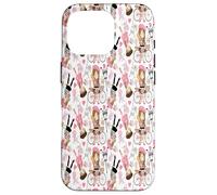 Eiffel Tower Parisian Girl Paris Flowers Pink Hearts Case for iPhone 16 Pro