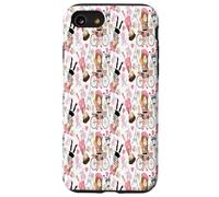 Eiffel Tower Parisian Girl Paris Flowers Pink Hearts Case for iPhone SE (2020) / 7/8