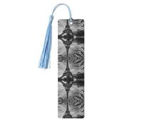 Eiffel Tower Pattern Print Wooden Bookmark Bookmarks with Tassels Book Marks for Reading Hardcover Books Notebooks