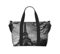 Eiffel Tower Pattern Printed Women's Tote Bag Portable Crossbody Bag Suitable for Gym Workouts Commuting and Travel