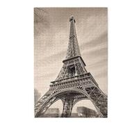 Eiffel Tower Pattern Puzzles 1000 Pieces Personalized Jigsaw Puzzles Wooden Photo Puzzle for Adults Family Picture Puzzle Gifts for Wedding Birthday Valentine's Day Gifts(29.5" x 19.7")