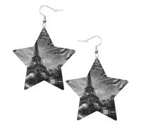 Eiffel Tower Pattern Women's Fashion Earrings, Celestial Dangle Earrings, Star Shape Jewelry for a Versatile