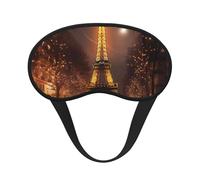 Eiffel Tower Print Black Out Eye Mask for Sleeping Airplane, Sleep Mask Polyester for Home and Travel