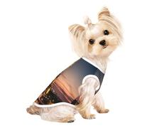 Eiffel Tower Print Dog Shirt Summer Pet T-Shirts Stretchy Cats Dogs Tee Shirt Sleeveless Tank Top Dog Vest