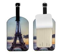 Eiffel Tower Print Elegant Tag Stylish tag Luggage Tag 4.3 x 2.76 Inch for Suitcases Travel Bags