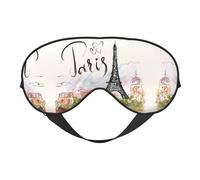 Eiffel Tower Print Sleep Mask Eye Masks Blindfold Eye Cover Eyeshade for Night Sleeping Travel Airplane Ues