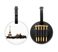 Eiffel Tower Silhouette Black Golf tee Storage Bag - Easy to Carry Around and More efficient in Playing Golf