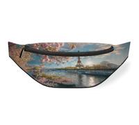 Eiffel Tower Spring Flowers Waist Bag Pack for Women Men Kids Girls Boys Fanny Pack Bumbags Pouch Purses Belt Bag for Travel Sport Running