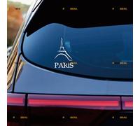 Eiffel Tower Sticker Decal Vinyl La Tour Paris France French - 2 Pack White 15.2cm - for Car Boat Laptop Cup No Background Die-Cut 0124a5