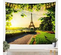 Eiffel Tower Tapestry Paris Tower Wall Hanging For Kids Child Teens French Paris Cityscape Wall Blanket Nature Scene Bedding Tapestry Bedroom XLarge 69x91