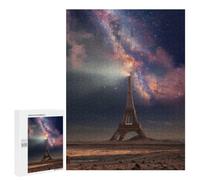 Eiffel Tower Under The Milky Way, 500 PCS Displayable Picture Puzzle, Gift for Winter Evenings - for Detail-Focused Puzzlers