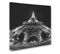 Eiffel Tower Vol.5 Painting Modern Canvas Wall Art Print Ready to Hang, Framed Picture for Living Room Bedroom Home Office Décor, 20x20 Inch (50x50 cm)