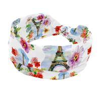 Eiffel Tower Wide Headbands for Women Non Slip Turban Headband Elastic Hair Bands Yoga Hairband Sweat Sports Workout Headwrap