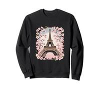 Eiffel Tower with Cherry Blossoms Romantic Travel Paris Sweatshirt