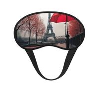 Eiffel Tower with Red Umbrella Print Adults Washable Eye Mask for Nap Light Blocking for Home Hotel Airplane Camping