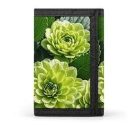 Eiffel Tower with Red Umbrella Trifold Wallet Front Pocket Coin Purse - Slim Credit Card Holder for Men & Women, Green Floral, One Size, Classic