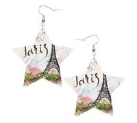 Eiffel Tower Women's Fashion Earrings, Celestial Dangle Earrings, Star Shape Jewelry for a Versatile