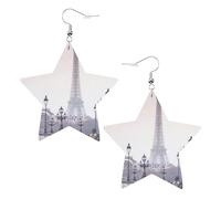 Eiffel Tower Women's Fashion Earrings, Celestial Dangle Earrings, Star Shape Jewelry for a Versatile