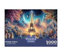 Eiffel Tower1000Piece JigsawPuzzleCity Tower ForAdult Challenging LargePiecePuzzles Age12+byth ThemeFlowersandBirds Uncover The Puzzle 38x26cm/1000pcs