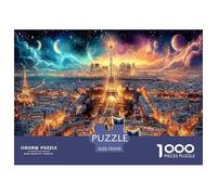 Eiffel Tower1000Piece JigsawPuzzleCity Tower ForAdult Challenging LargePiecePuzzles Age12+byth ThemeFlowersandBirds Uncover The Puzzle 70x50cm/1000pcs