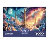 Eiffel Tower1000Piece JigsawPuzzleCity Tower ForAdults Challenging Brainteasing Age12+byth ThemeFlowersandBirds Fun, Challenging 70x50cm/1000pcs