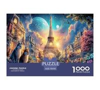 Eiffel Tower1000Piece JigsawPuzzleCity Tower ForAdults Challenging Brainteasing Age12+byth ThemeFlowersandBirds Fun, Challenging 70x50cm/1000pcs