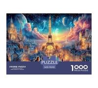 Eiffel Tower1000Piece JigsawPuzzlesCity Tower ForAdults Colourful Brainteasing Age12+byth ThemeFlowersandBirds Uncover The Puzzle 70x50cm/1000pcs