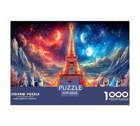 Eiffel Tower1000Piece JigsawPuzzlesCity Tower ForAdults Colourful Brainteasing Age12+byth ThemeFlowersandBirds Uncover The Puzzle 38x26cm/1000pcs