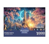 Eiffel Tower1000Piece JigsawPuzzlesCity Tower ForAdults Colourful Brainteasing Age12+byth ThemeFlowersandBirds Uncover The Puzzle 38x26cm/1000pcs