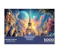 Eiffel Tower1000Piece JigsawPuzzlesCity Tower ForAdults Colourful Brainteasing Age12+byth ThemeFlowersandBirds Uncover The Puzzle 38x26cm/1000pcs