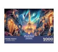 Eiffel Tower1000Pieces JigsawPuzzleCity Tower ForAdult Colourful Brainteasing Age12+byth ThemeFlowersandBirds Fun, Challenging 38x26cm/1000pcs