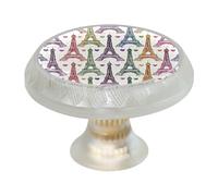 Eiffel Towers Cabinet Knobs, Premium Door Drawer Knobs, Round Cupboard Handles with Screws, for Kitchen Bedroom Furniture - Pack of 4