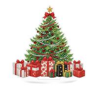 Eiflow Tabletop Christmas Diamond Art Kit for Adults, DIY Desktop Diamond Art Painting with Stand, Acrylic Stand Up Gem Painting Board Kit