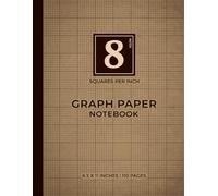 eige Graph Paper Notebook | 8 Squares Per Inch - Indexed: Designed for High-Precision Projects | Classic and Subtle Beige | Indexed for Easy ... Communication | 110 Pages | 8.5 x 11 Inches