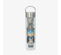 Eigenart FLOWTEA Little Animals Leo Double-Walled Drinking Bottle Made of Borosilicate Glass with Stainless Steel Lid, Neoprene Cover and Strainer, BPA-Free, 400 ml, 50028