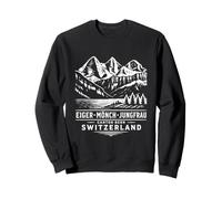 Eiger, Mönch, Jungfrau. Bern, Switzerland. Vintage Design Sweatshirt