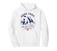 Eiger Trail Swiss Alps Trekking Switzerland Flag Hiking Pullover Hoodie