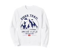 Eiger Trail Swiss Alps Trekking Switzerland Flag Hiking Sweatshirt